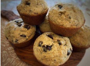 closeup of muffins