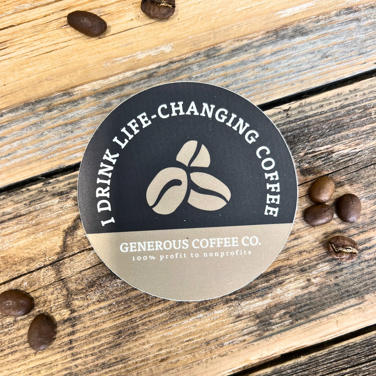 I Drink Life-Changing Coffee Sticker