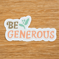 Be Generous - Coffee Plant Sticker