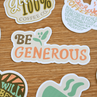 Be Generous - Coffee Plant Sticker