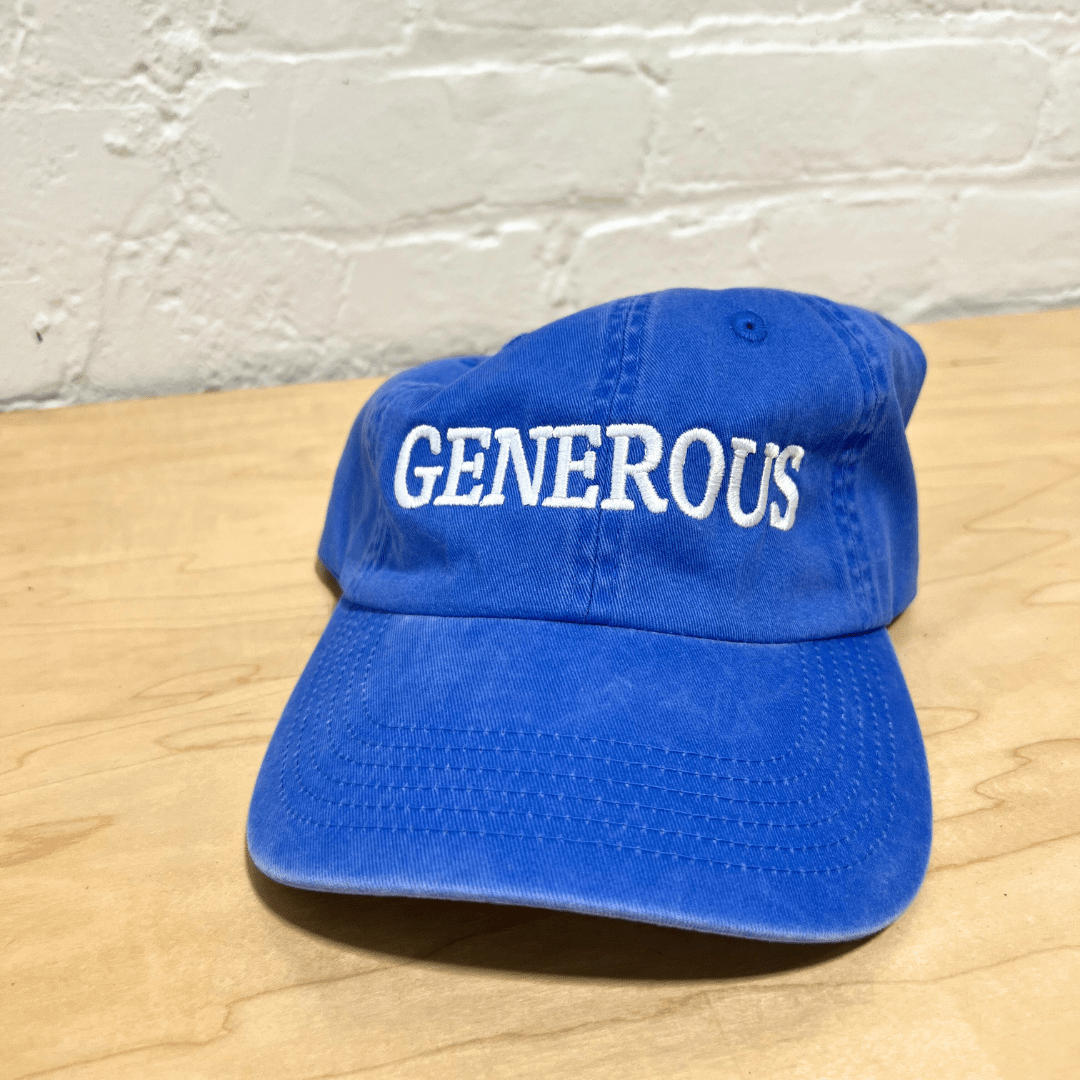 Embroidered "Generous" hat