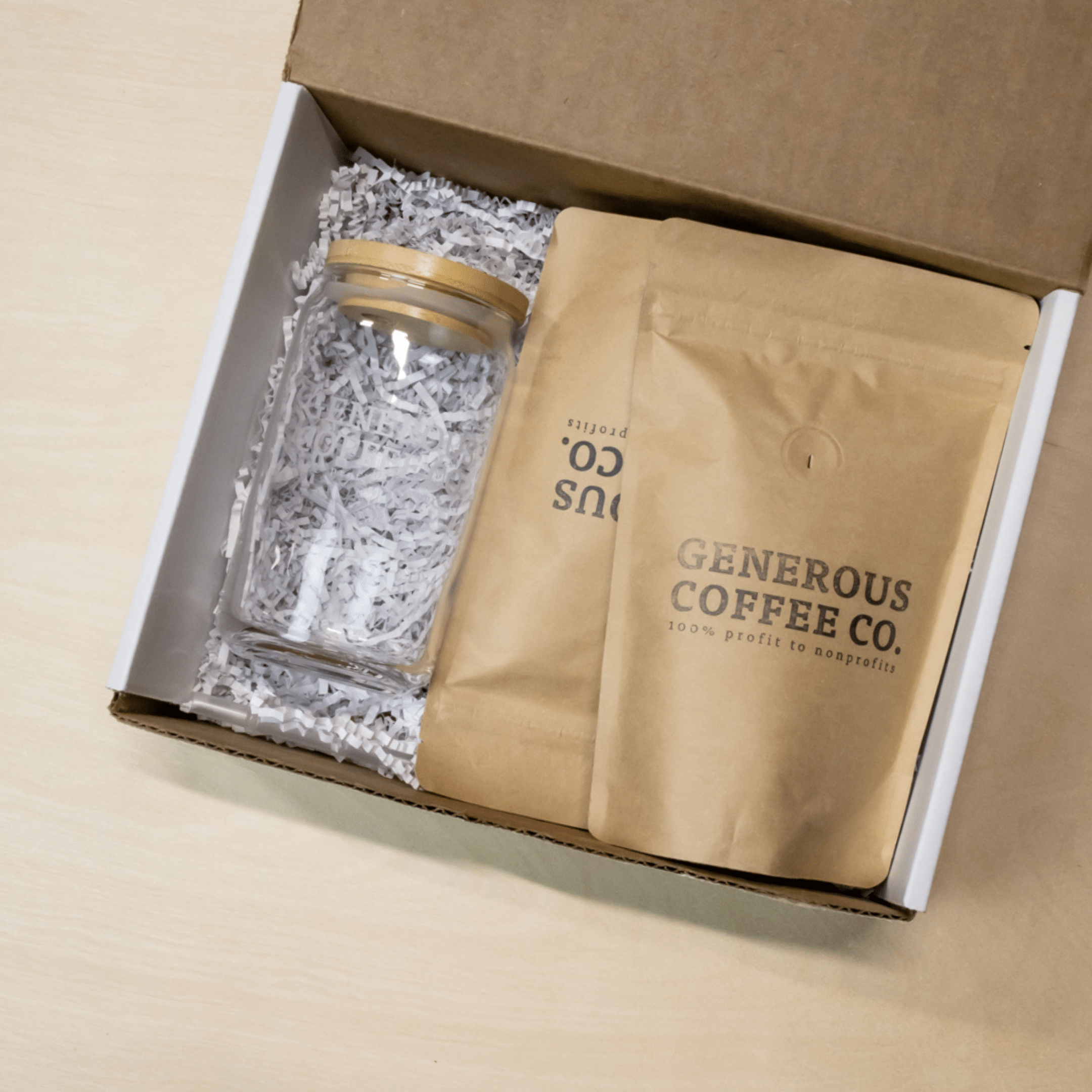 Glass Tumbler + Two Samples Gift Box – Generous Coffee