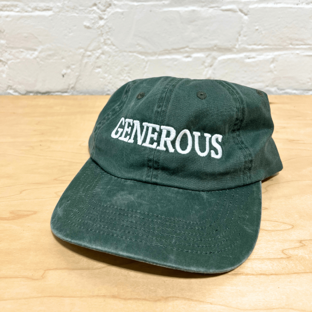 Embroidered "Generous" hat