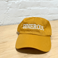 Embroidered "Generous" hat