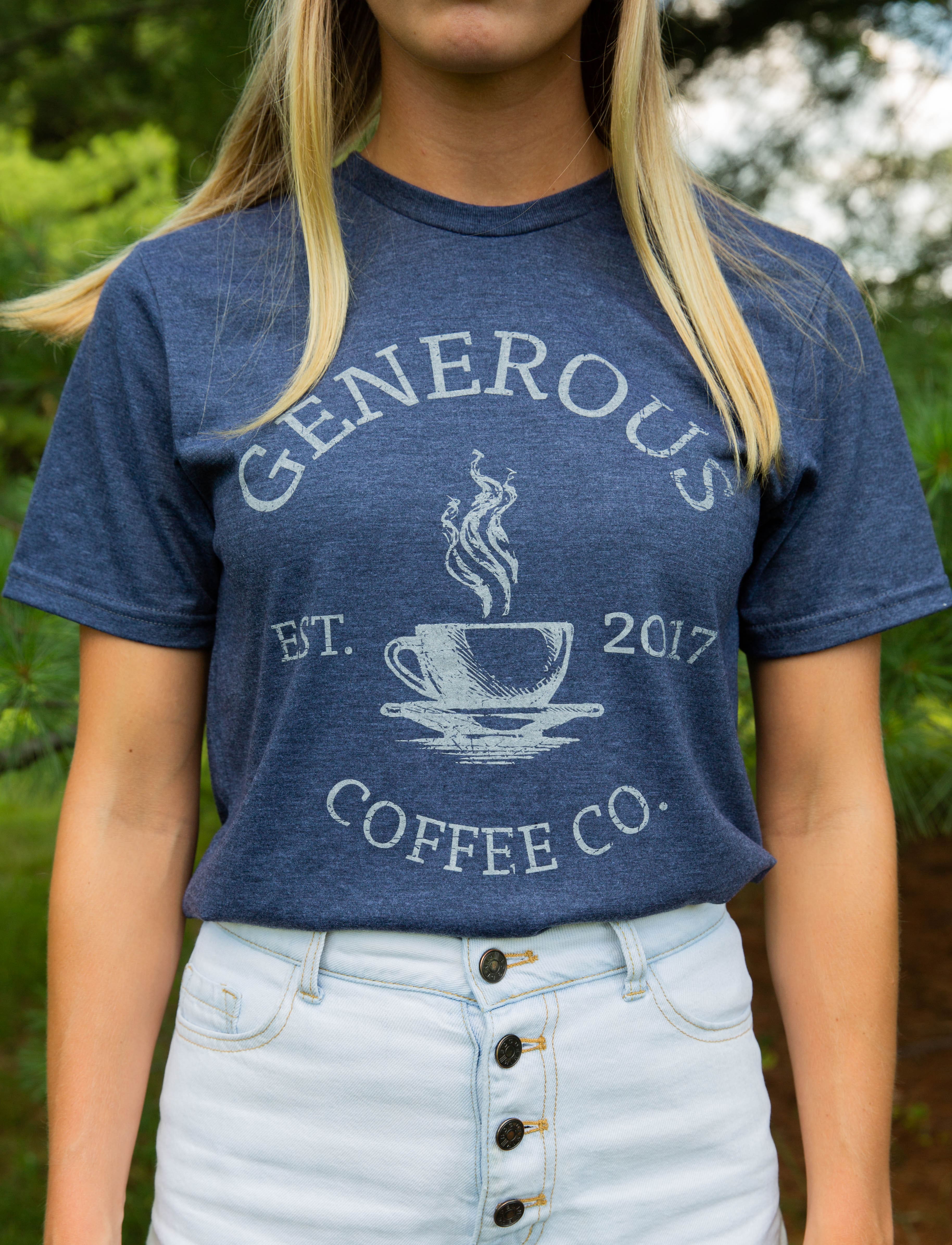 Generous Coffee Co. Blue Unisex T-Shirt
