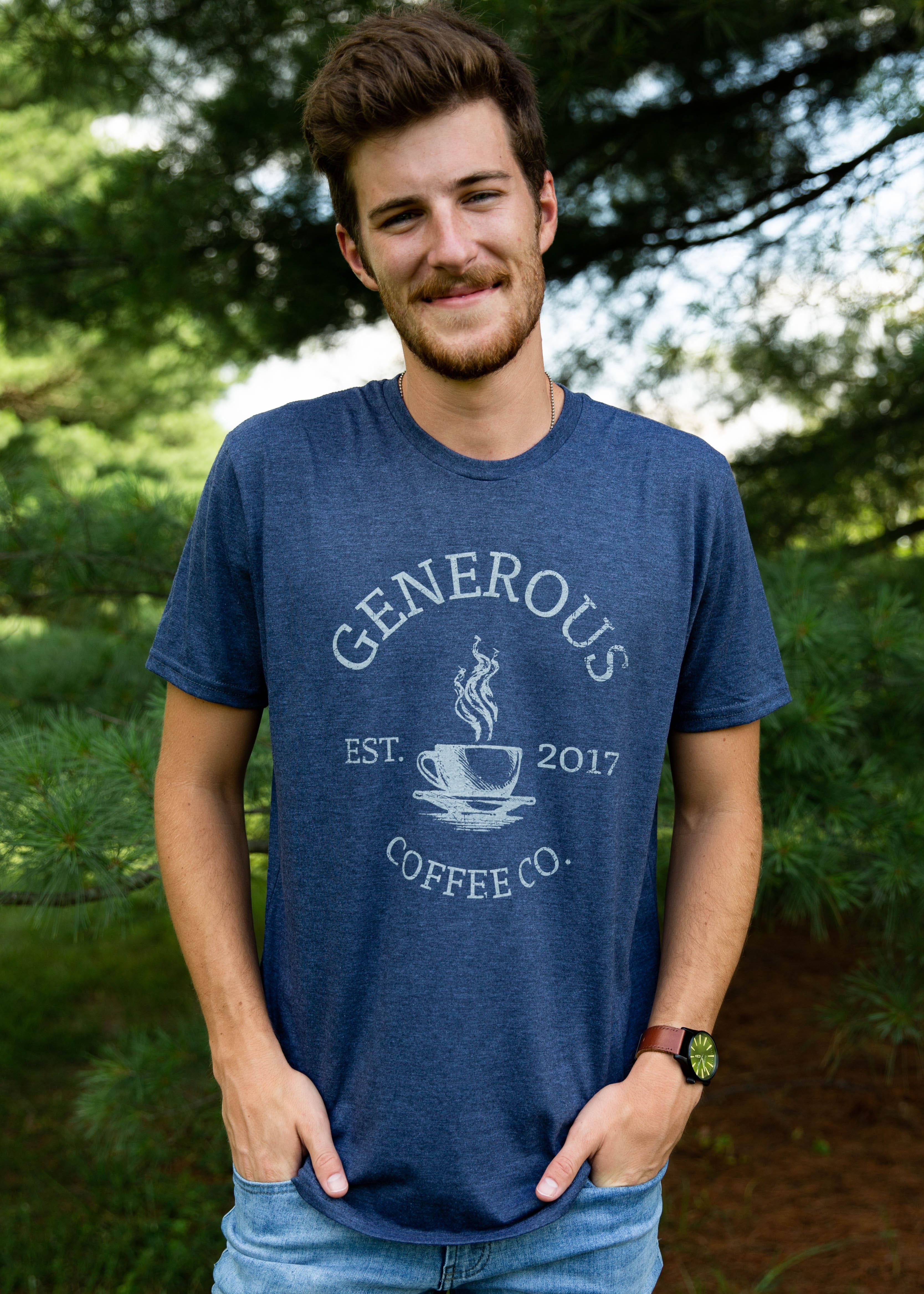 Generous Coffee Co. Blue Unisex T-Shirt